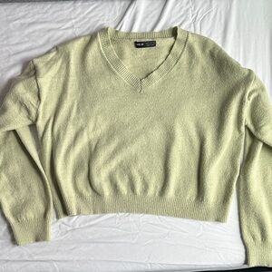 SHEIN Soft Pastel V-Neck Sweater